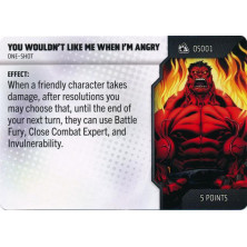 Tarjeta de Heroclix One Shot - You Wouldn't like me when i'm angry OS001
