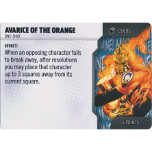 Tarjeta de Heroclix One Shot - Avarice of the Orange OS005