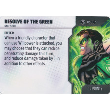 Tarjeta de Heroclix One Shot - Resolve of the Green OS007