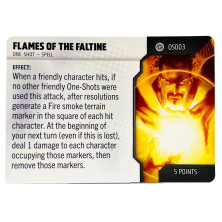 Tarjeta de Heroclix One Shot - Flames of the Faltine OS003