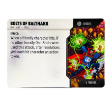 Tarjeta de Heroclix One Shot - Bolts of Balthakk OS005