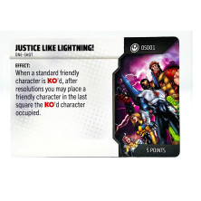 Tarjeta de Heroclix One Shot - Justice Like Lightning! OS001