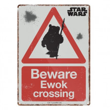 Chapa metálica Star Wars - Ewok