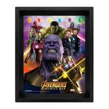 Cuadro 3D con diseño de Avengers Infinity Wars Marvel