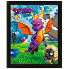 Cuadro 3D con diseño de Spyro The Dragon