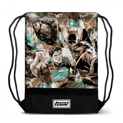 Bolsa tipo saco con diseño de La Liga de la Justicia Bolsa tipo saco con diseño de La Liga de la Justicia