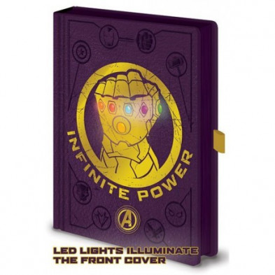 Libreta A5 con LED - Guantelete del Infinito - Thanos Libreta A5 con LED - Guantelete del Infinito - Thanos