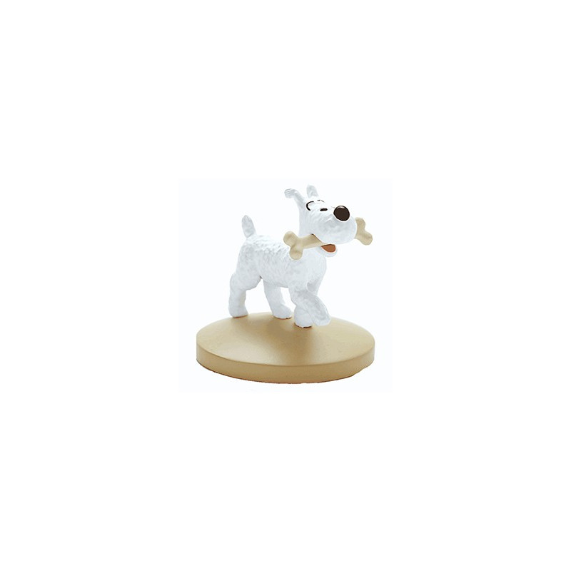 Figura PVC de Milú con hueso