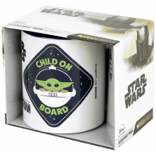 Taza Star Wars: The Mandalorian - Baby Yoda a bordo