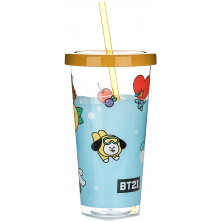 Vaso con pajita BT21