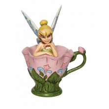Figura Disney - Campanilla descansando en una flor - Disney Traditions