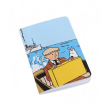 Cuaderno de notas pequeño - Tintín y Milú en barco