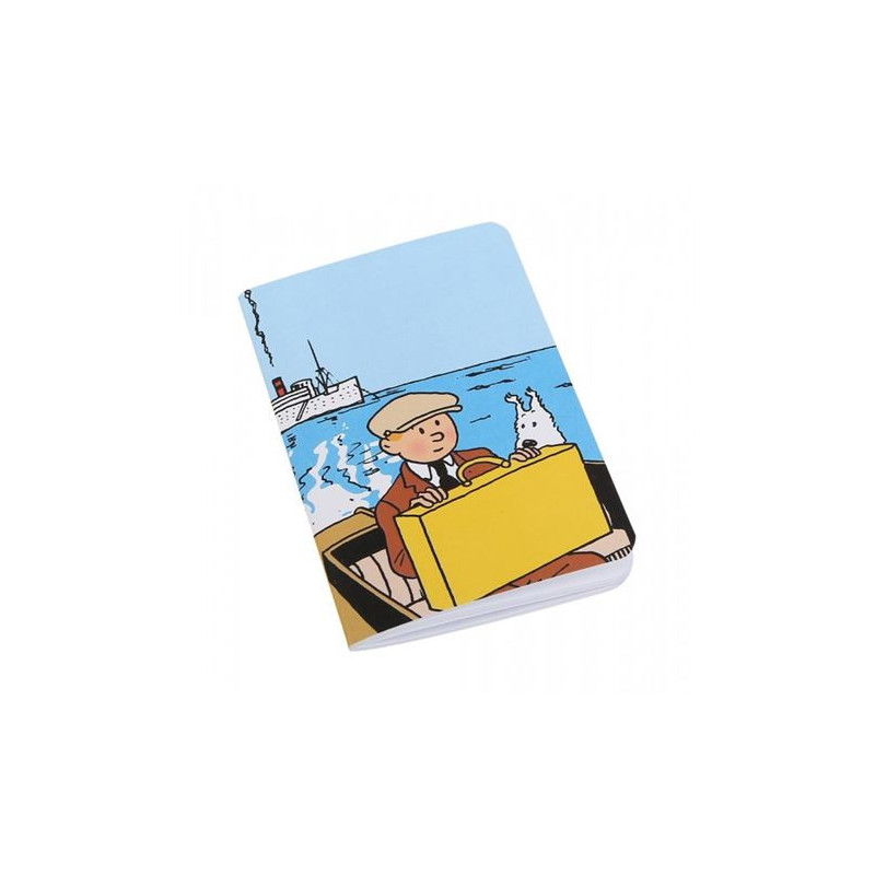 Cuaderno de notas pequeño - Tintín y Milú en barco
