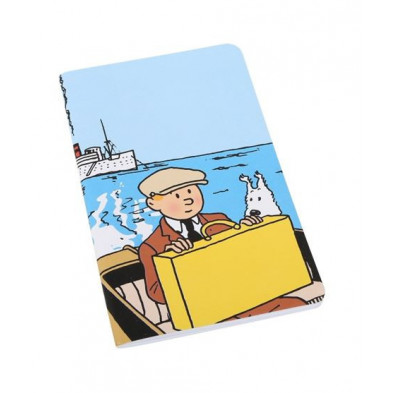 Cuaderno de notas grande - Tintín y Milú en barco