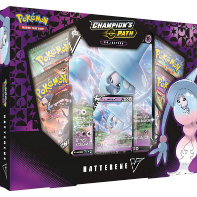 Caja de cartas Pokémon JCC - Camino de campeones: Hatterene V