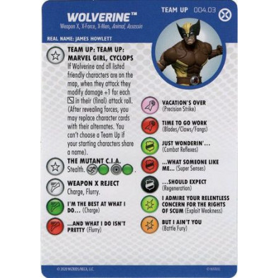 Tarjeta de Heroclix - Wolverine Team Up 004.03