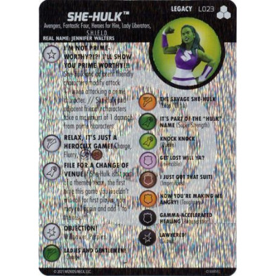 Tarjeta de Heroclix - She Hulk Legacy L023