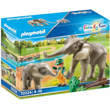 Playmobil 70324 - Recinto Exterior de Elefantes