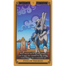 Tarjeta de Marvel Heroclix - Tarot - Five of Swords